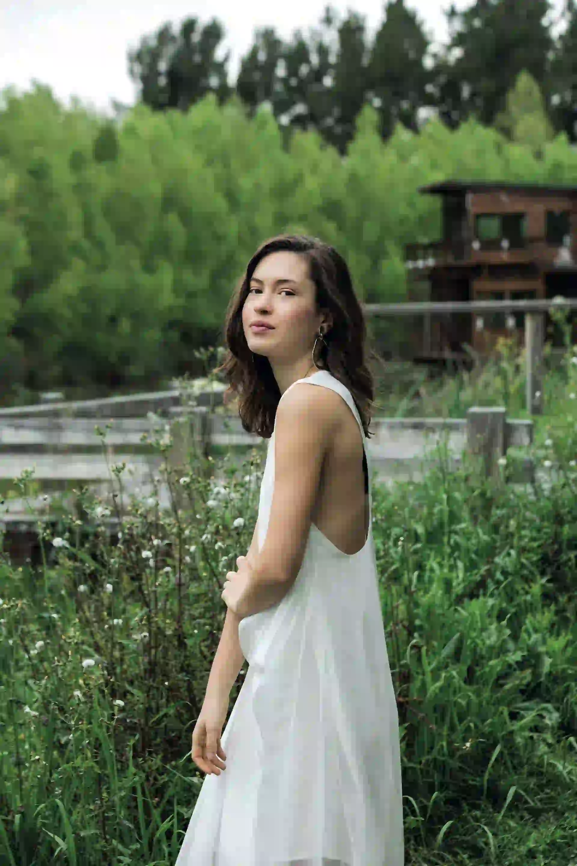 Vestido con espalda cavada ($ 6.790, Trosman). Foto Fernando Venegas/ Para Ti