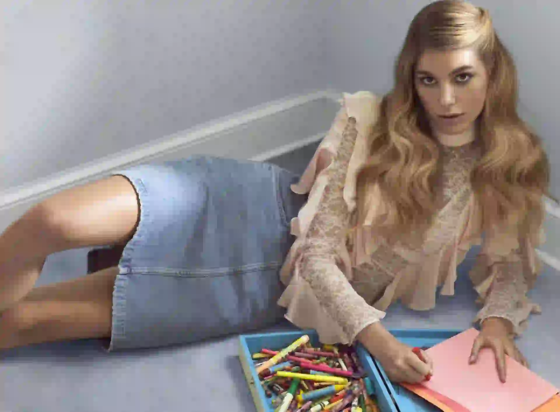 En la producción de fotos para Vogue Turquía.