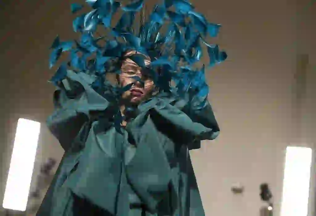 A model wears a creation for the Valentino Haute Couture Spring-Summer 2018 fashion collection presented in Paris, Wednesday, Jan. 24, 2018. (AP Photo/Christophe Ena)