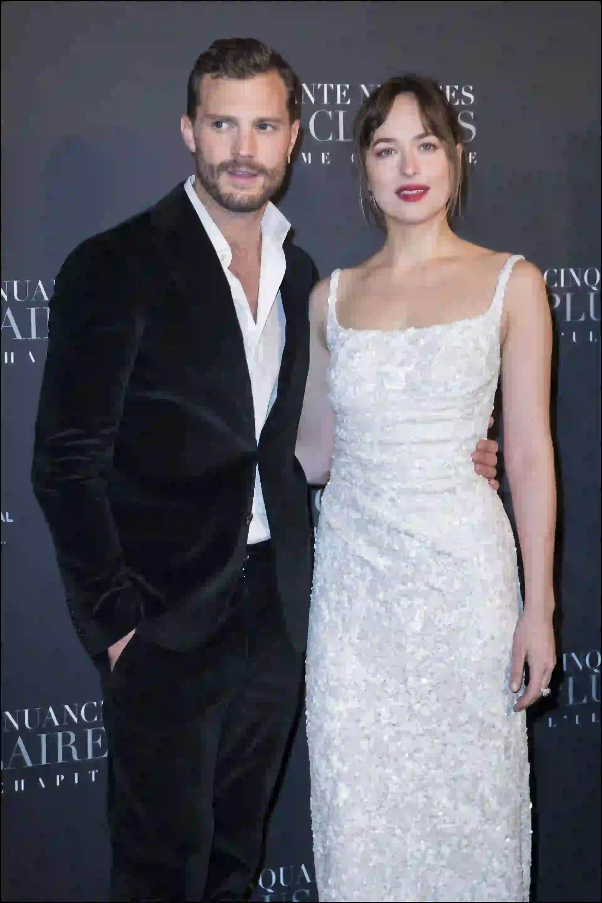 Jamie Dornan et Dakota Johnson - Avant-premiËre mondiale de ´†50 nuances plus claires†ª ‡ la salle Pleyel ‡ Paris le 6 fÈvrier 2018. /// . celebs at ´†Fifty Shades Freed†ª world premiere in Paris on february 6th 2018