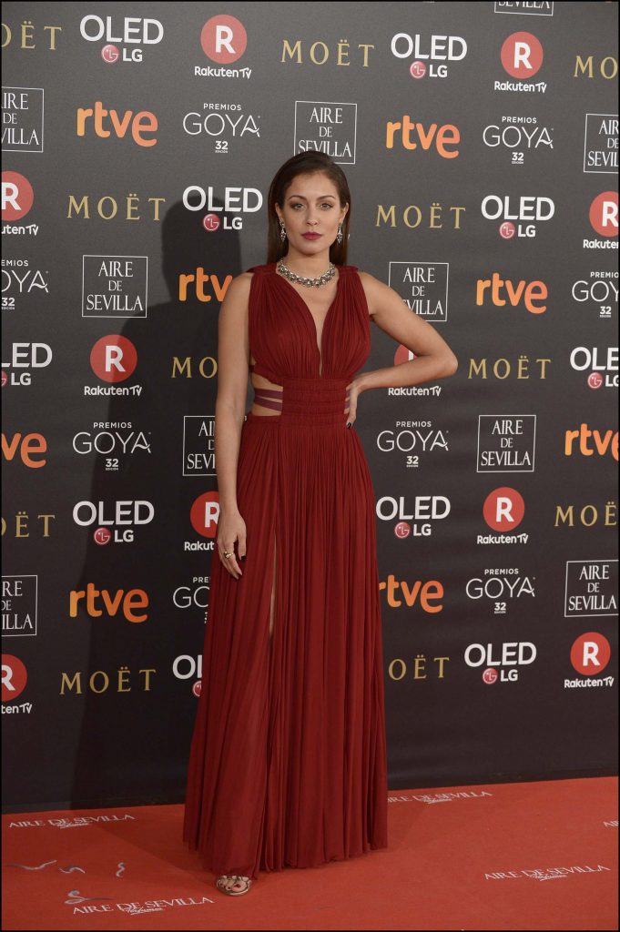 Hiba Abouk - Celebrities arrive to the Goya Cinema Awards ceremony at the Marriot Madrid Hotel Auditorium.- February 3, 2018