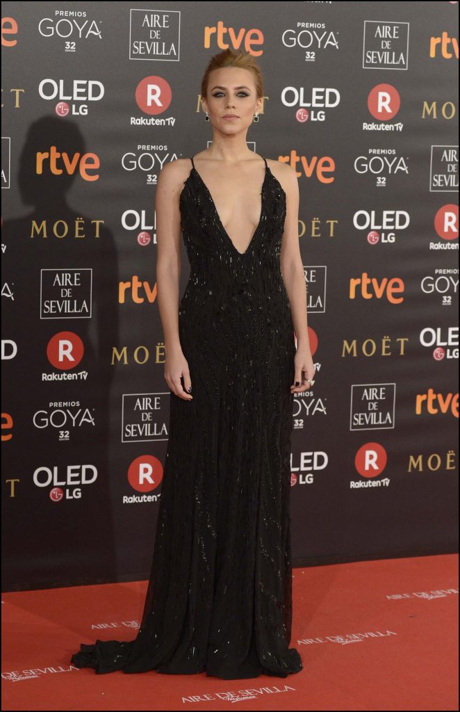 Aura Garrido - Celebrities arrive to the Goya Cinema Awards ceremony at the Marriot Madrid Hotel Auditorium.- February 3, 2018