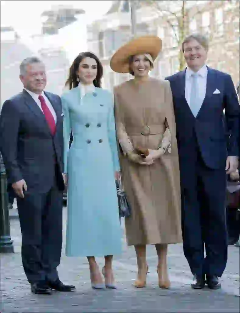 Le roi Abdallah II et la reine Rania de Jordanie, la reine Maxima et le roi Willem-Alexander des Pays-Bas - ArrivÈes au thÈ‚tre Dilligentia ‡ La Haye. Le 20 mars 2018 Den Haag, 20-03-2018 Official visit of King Abdullah II and King Rania of Jordan to The Netherlands Visit theatre Dilligentia