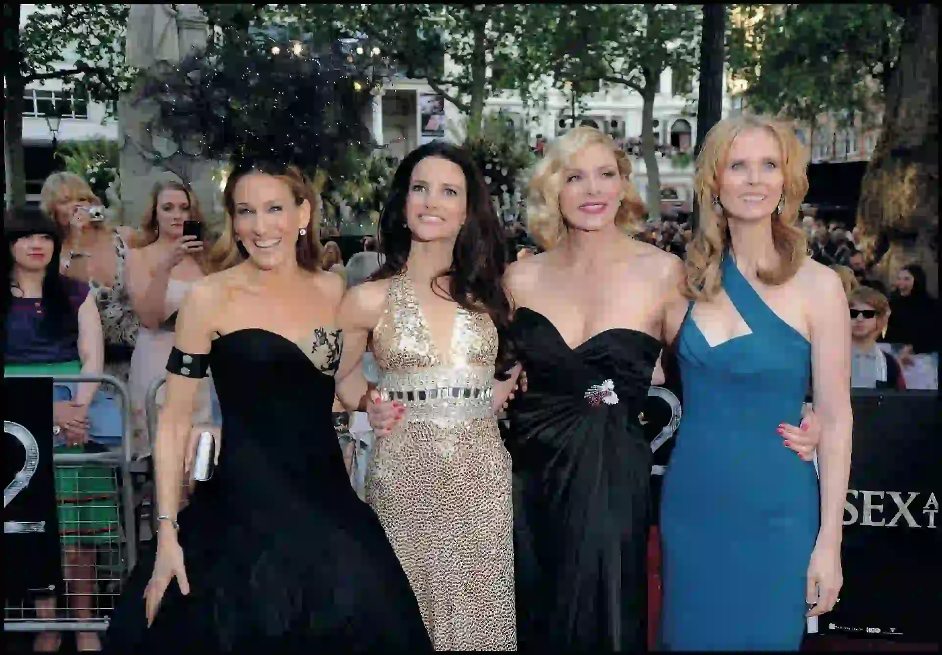 Sarah Jessica Parker, Kristin Davis, Kim Cattrall and Cynthia Nixon arriving at the premiere for