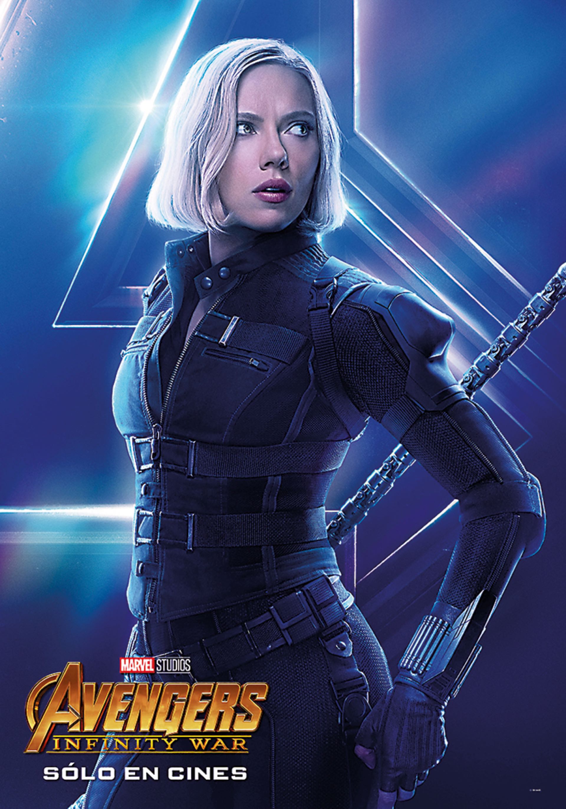 Scarlett Johansson como la Viuda Negra. 
