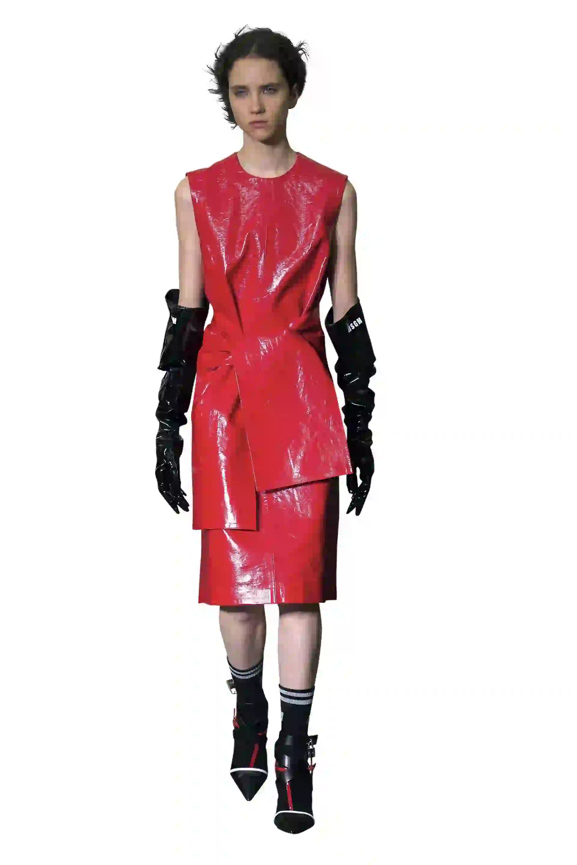 La firma MSGM lo usó en vestidos y mitones.