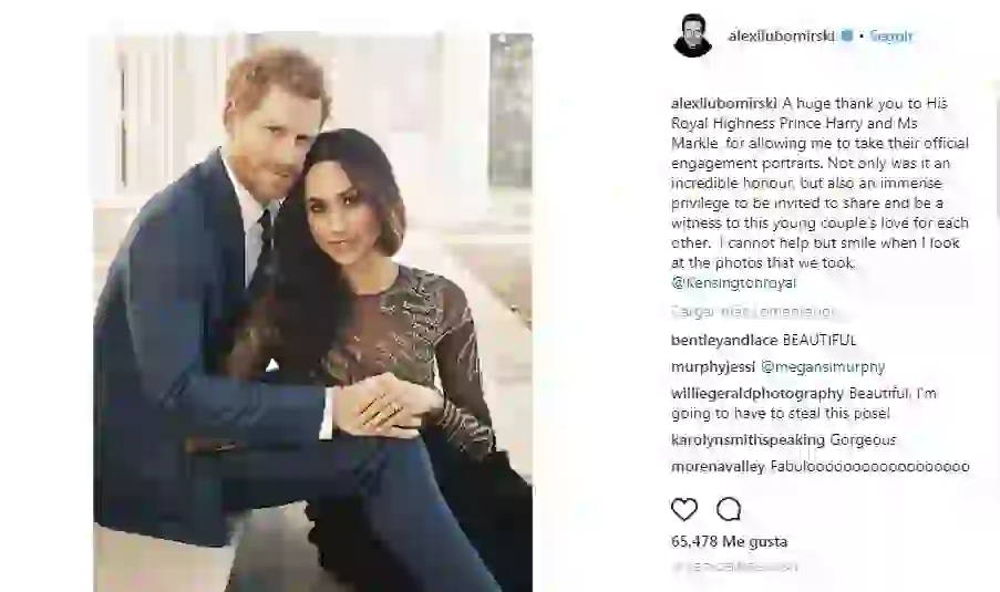 Las primera foto oficial de la pareja comprometida