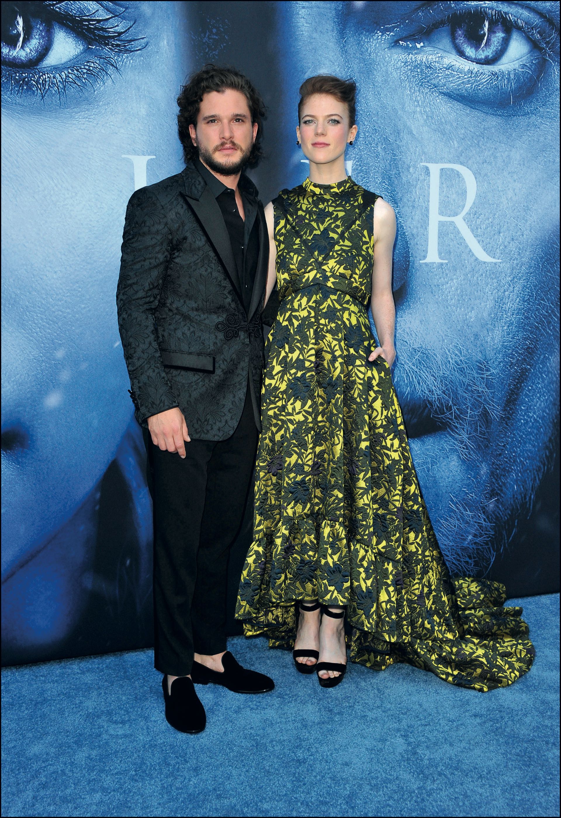 Rose Leslie y Kit Harington en la premier de la séptima temporada de Game of Thrones, en Los Ángeles.
