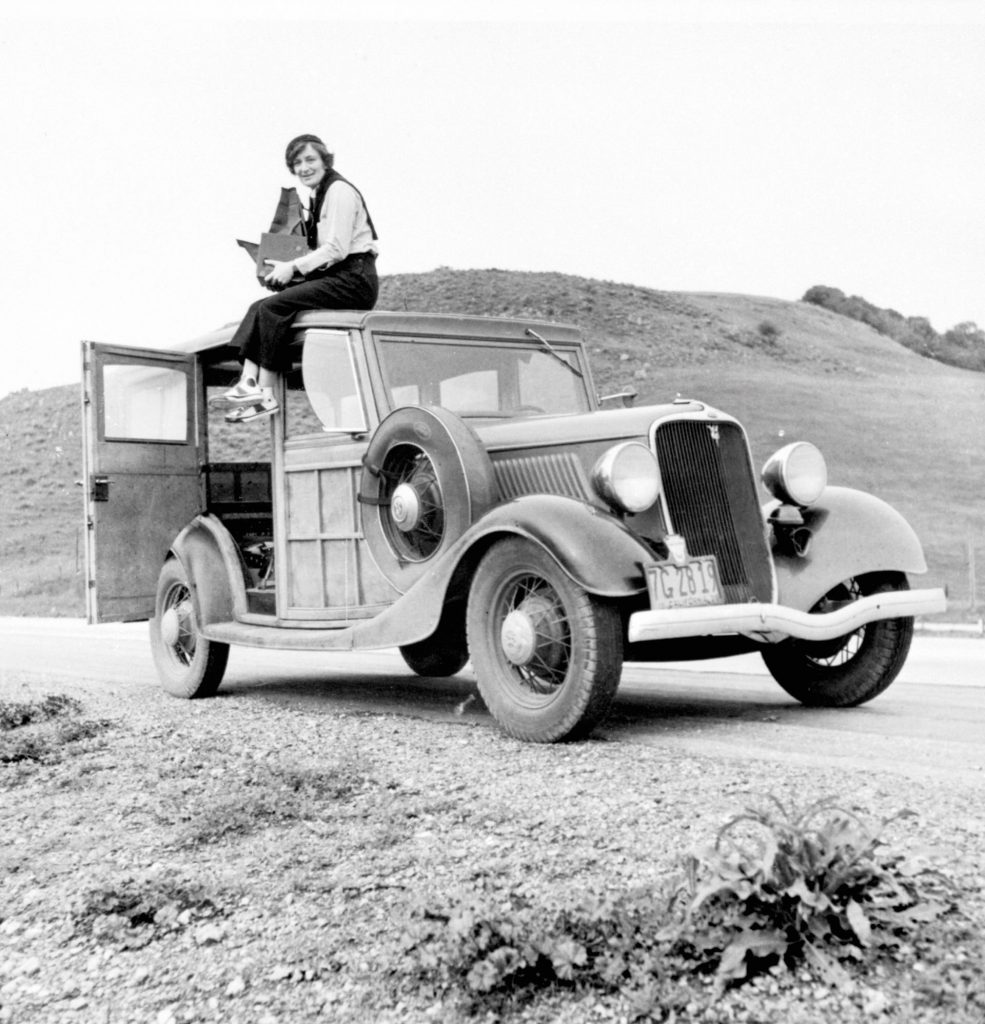 Dorothea Lange, Resettlement Administration photographer, in California. 1936 February