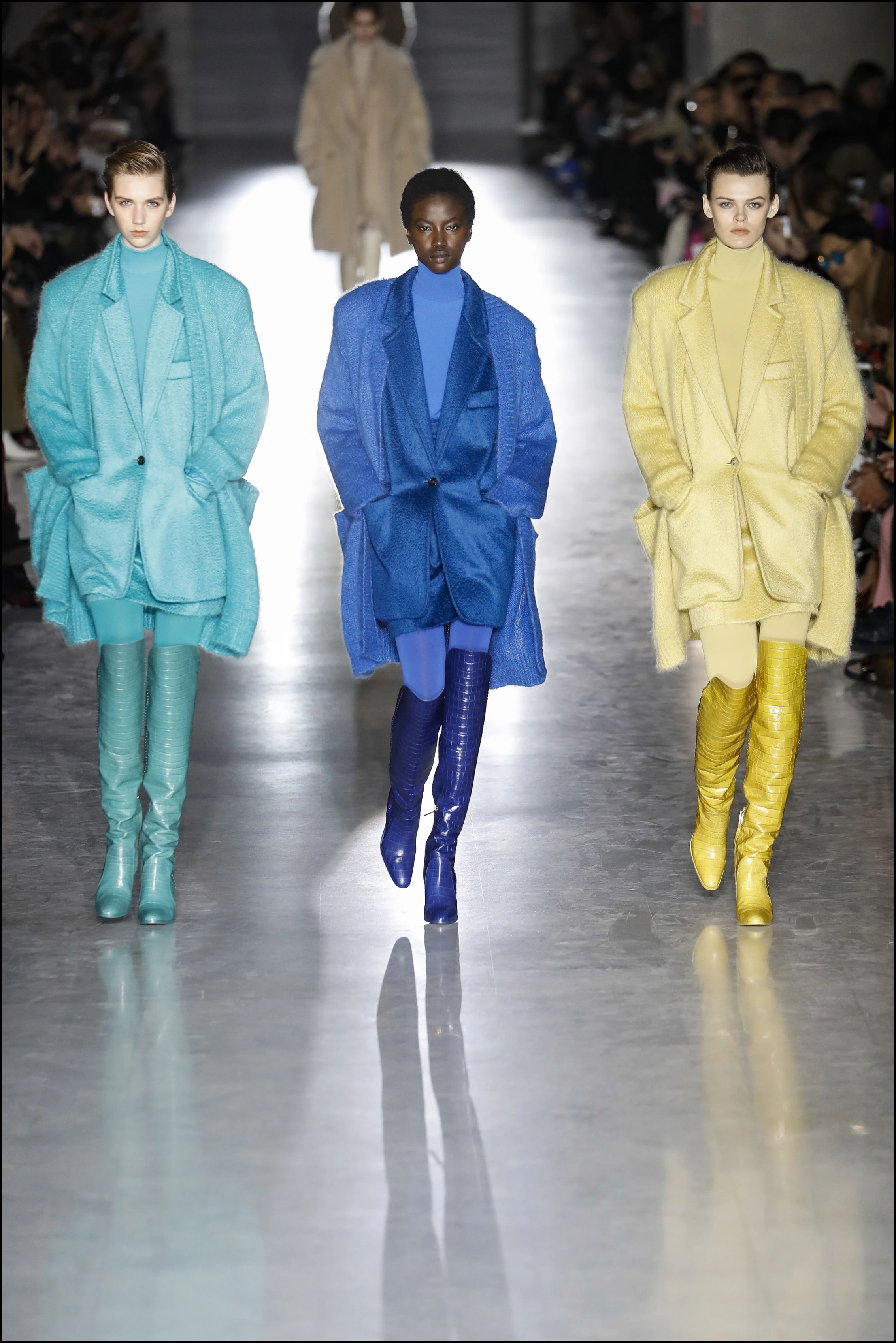 DÈfilÈ Max Mara "Collection PrÍt-‡-Porter Automne/Hiver 2019-2020" lors de la Fashion Week de Milan (MLFW), le 21 fÈvrier 2019. Max Mara Fashion Show "Ready-to-Wear Fall-Winter 2019/2020" at Milan Fashion Week, February 21st, 2019.