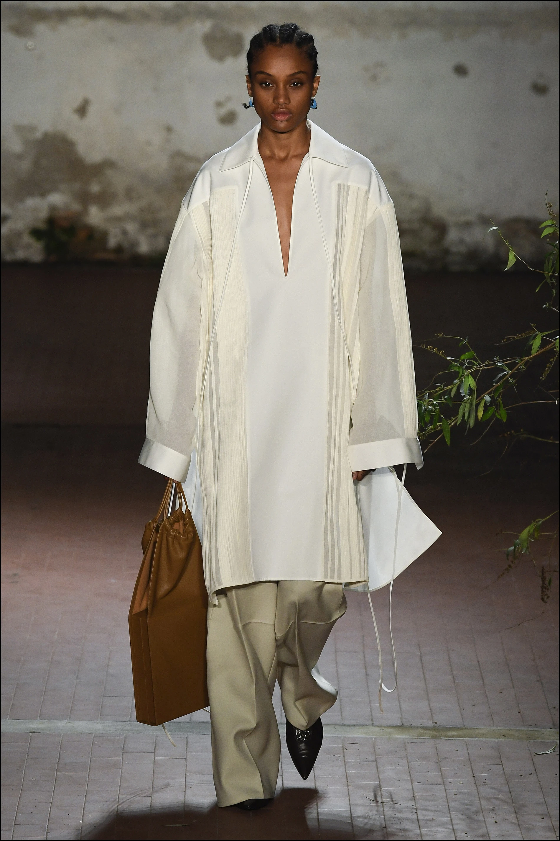 DÈfilÈ Jil Sander "Collection PrÍt-‡-Porter Automne/Hiver 2019-2020" lors de la Fashion Week de Milan (MLFW), le 21 fÈvrier 2019. Jil Sander Fashion Show "Ready-to-Wear Fall-Winter 2019/2020" at Milan Fashion Week, February 21st, 2019.