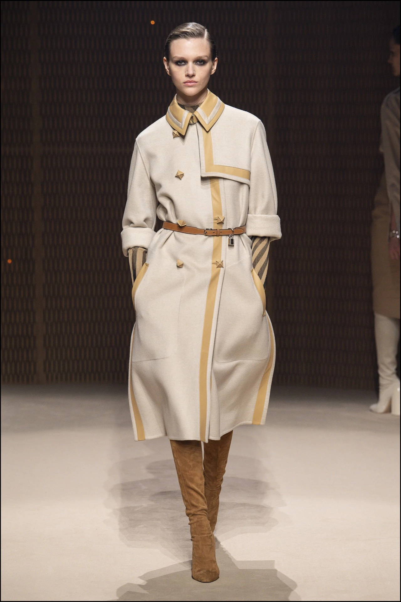 Mannequin - DÈfilÈ de mode HermËs collection prÍt-‡-porter Automne-Hiver 2019/2020 lors de la fashion week ‡ Paris, le 2 mars 2019. HermËs fashion show ready-to-wear Fall-Winter 2019/2020 during the fashion week in Paris, France, on March 2nd 2019.