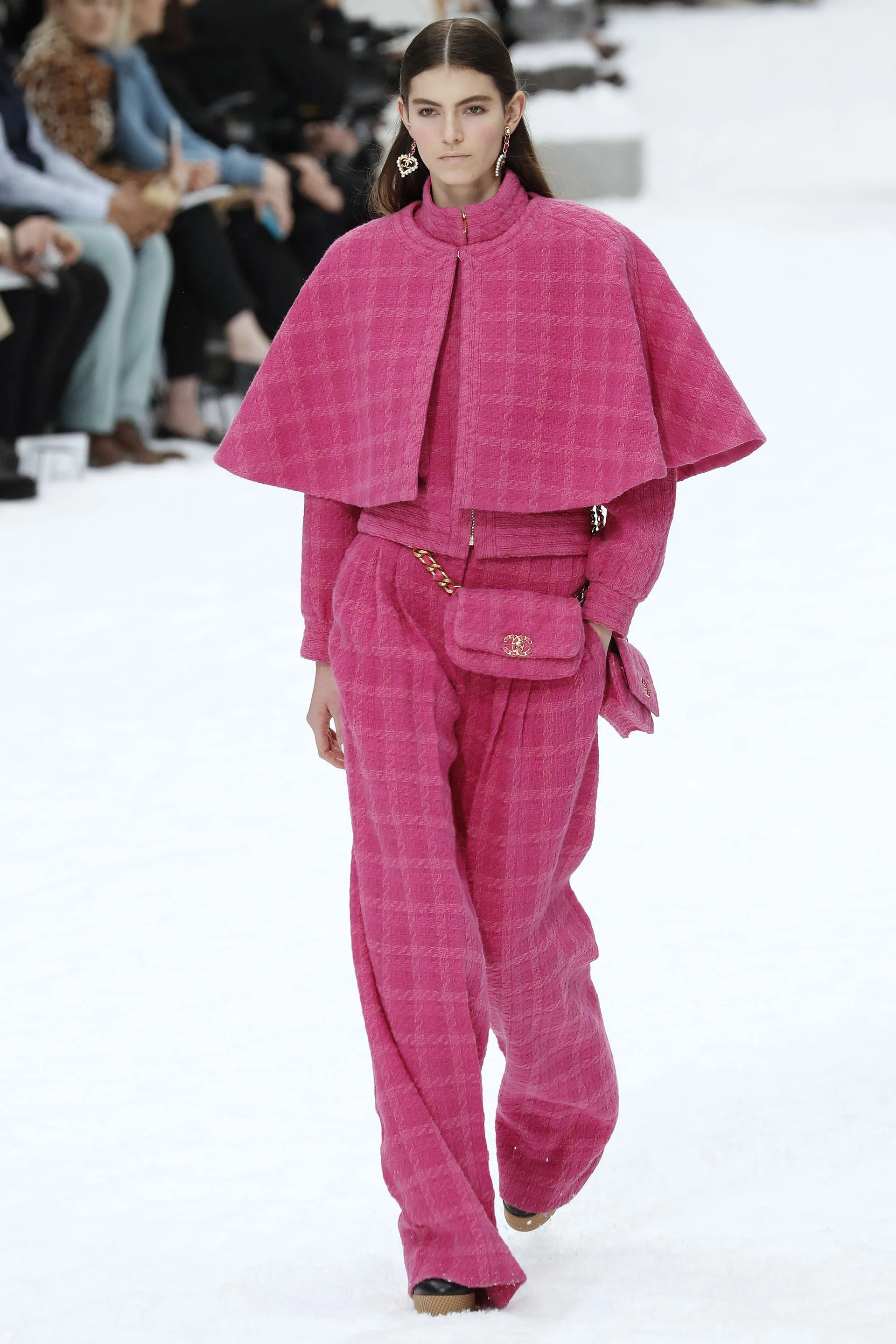 A model presents a creation by Chanel during the Women