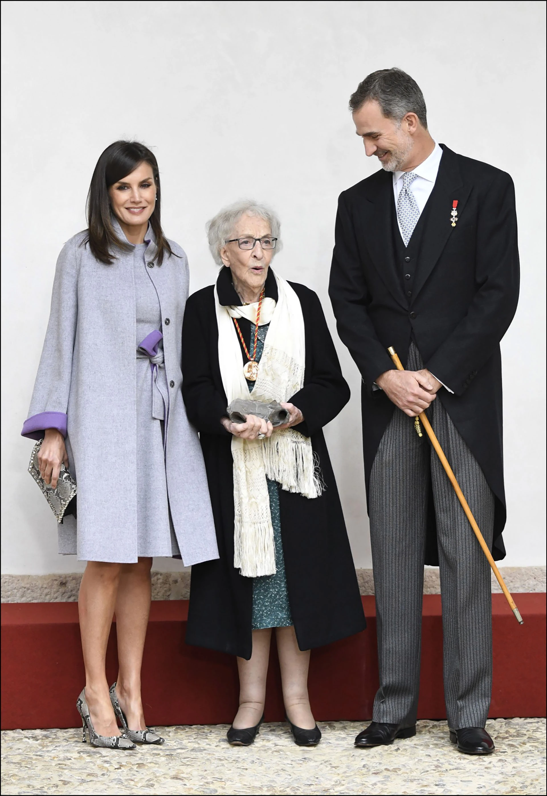 Letizia and Felipe of Spain attend the Cervantes Literary Award received by Uruguayan writer Ida Vitale at Alcala de Henares University. April 23, 2019