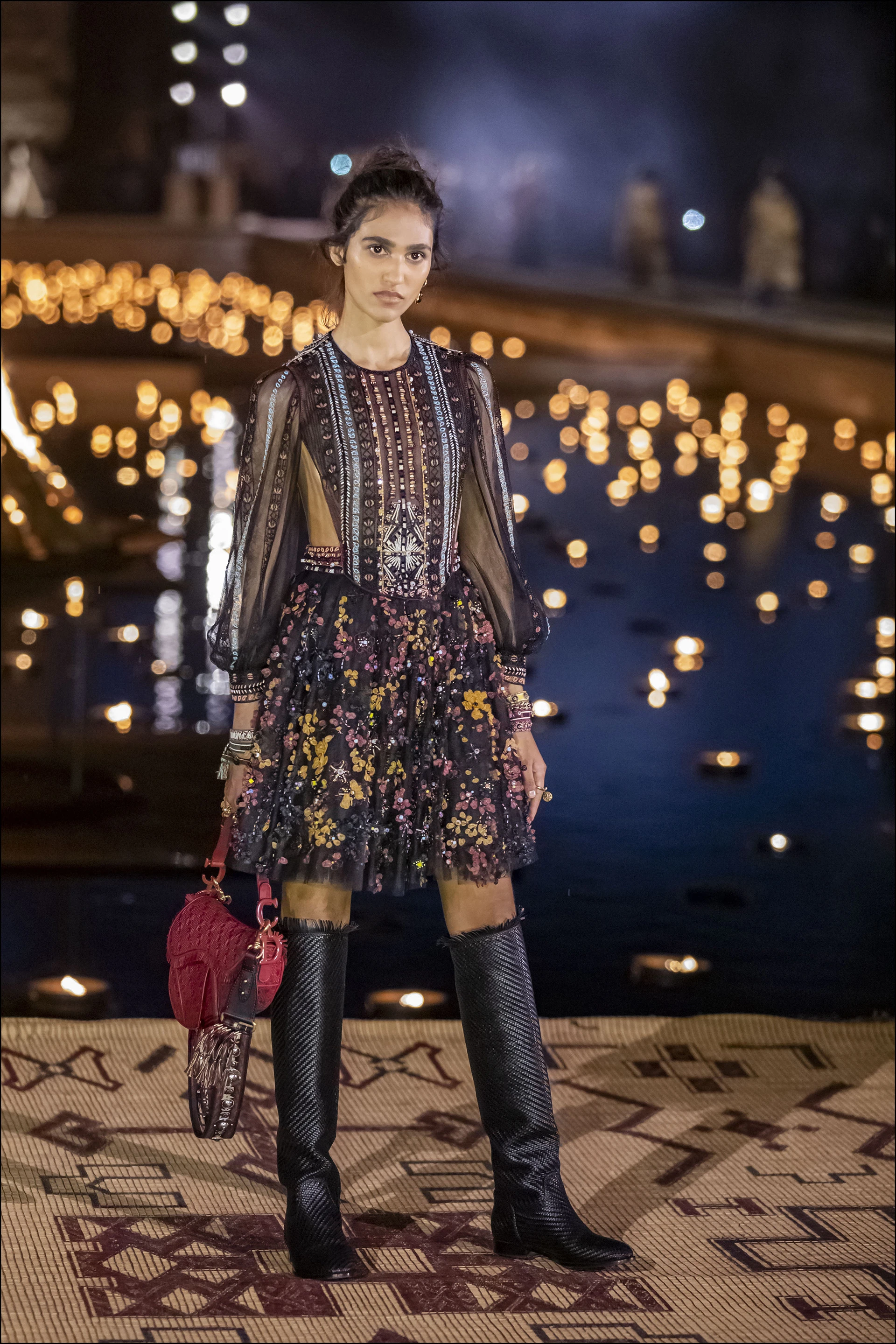 Mannequin - DÈfilÈ CroisiËre Dior au Palais El Badi ‡ Marrakech, le 29 avril 2019. ---- Catwalk - The Christian Dior Couture Cruise Collection in Marrakech, Morocco, on April 29th, 2019.