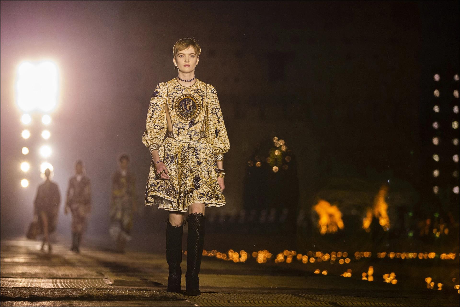 Mannequin - DÈfilÈ CroisiËre Dior au Palais El Badi ‡ Marrakech, le 29 avril 2019. ---- Catwalk - The Christian Dior Couture Cruise Collection in Marrakech, Morocco, on April 29th, 2019.