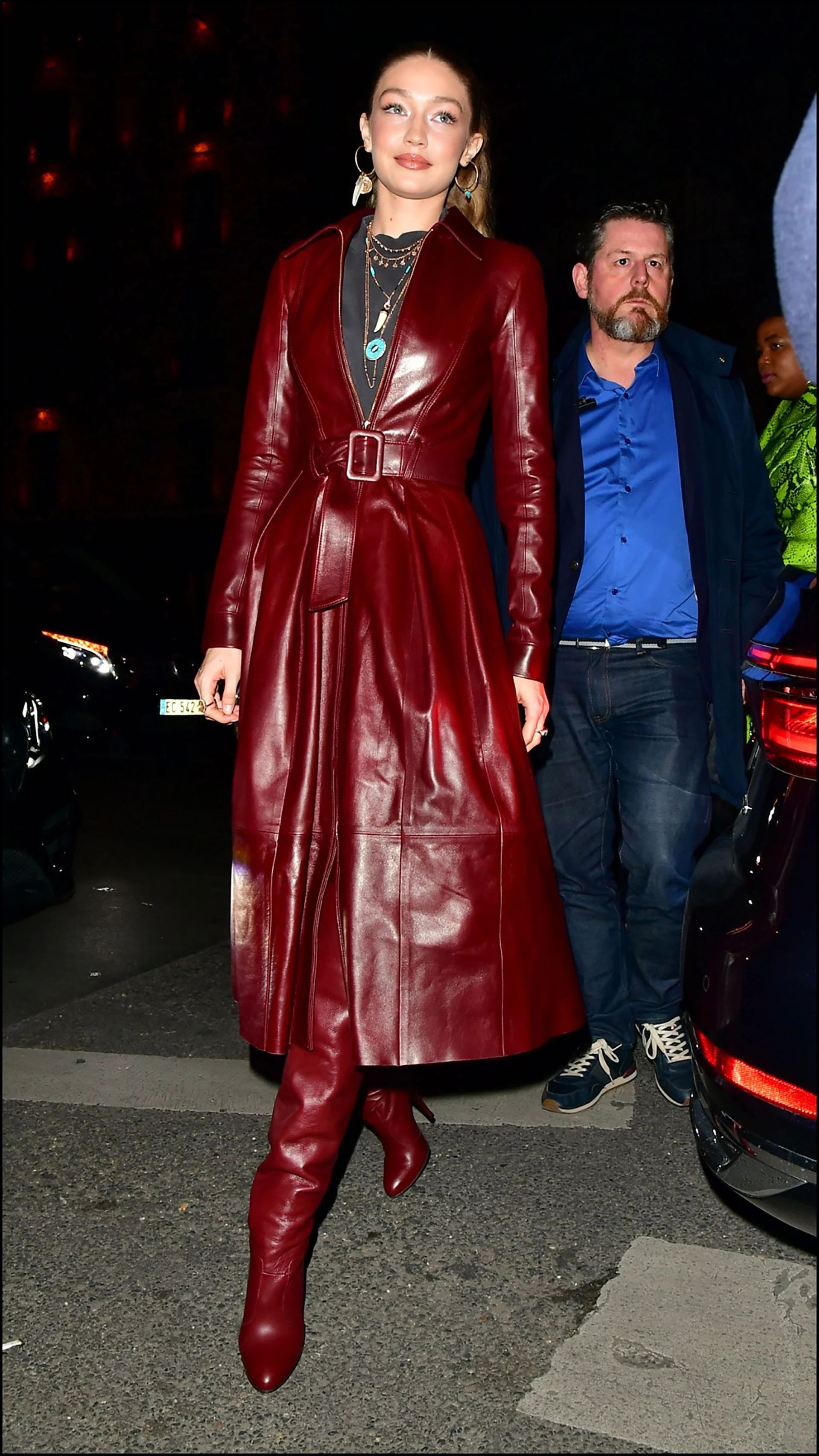 Gigi Hadid - ArrivÈe des people au dÈfilÈ Tommy Hilfiger TOMMYNOW lors de la Fashion Week de Paris, le 2 mars 2019. People arriving at the Tommy Hilfiger TOMMYNOW fashion show during the fashion week in Paris, France, on March 2nd 2019.