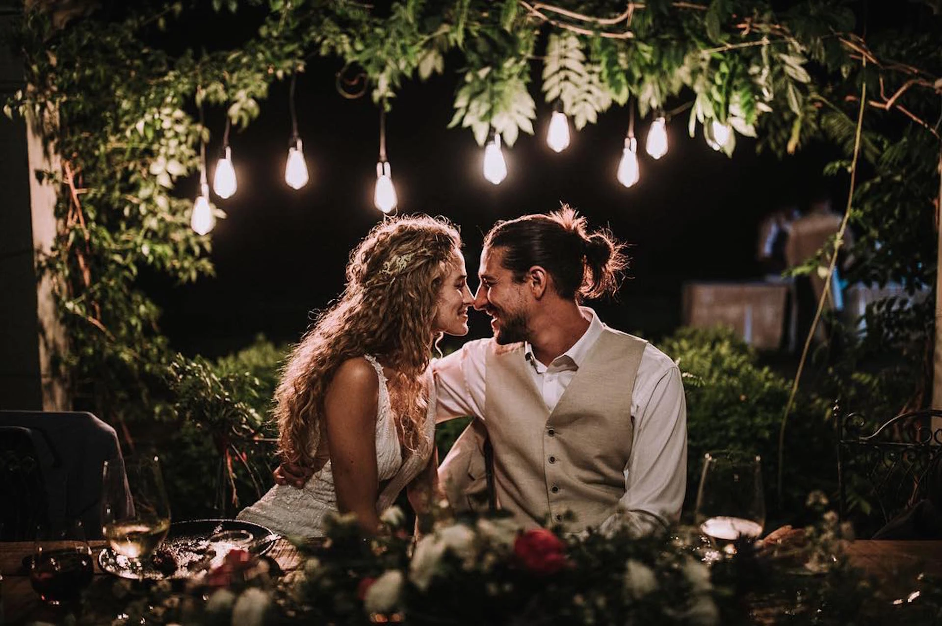 Cristian Prieto y Silvia Serra, el día de su boda.