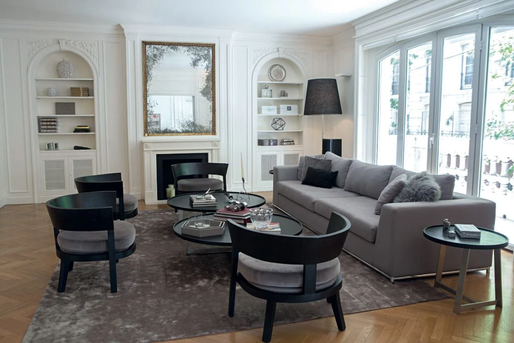 Living departamento estilo frances