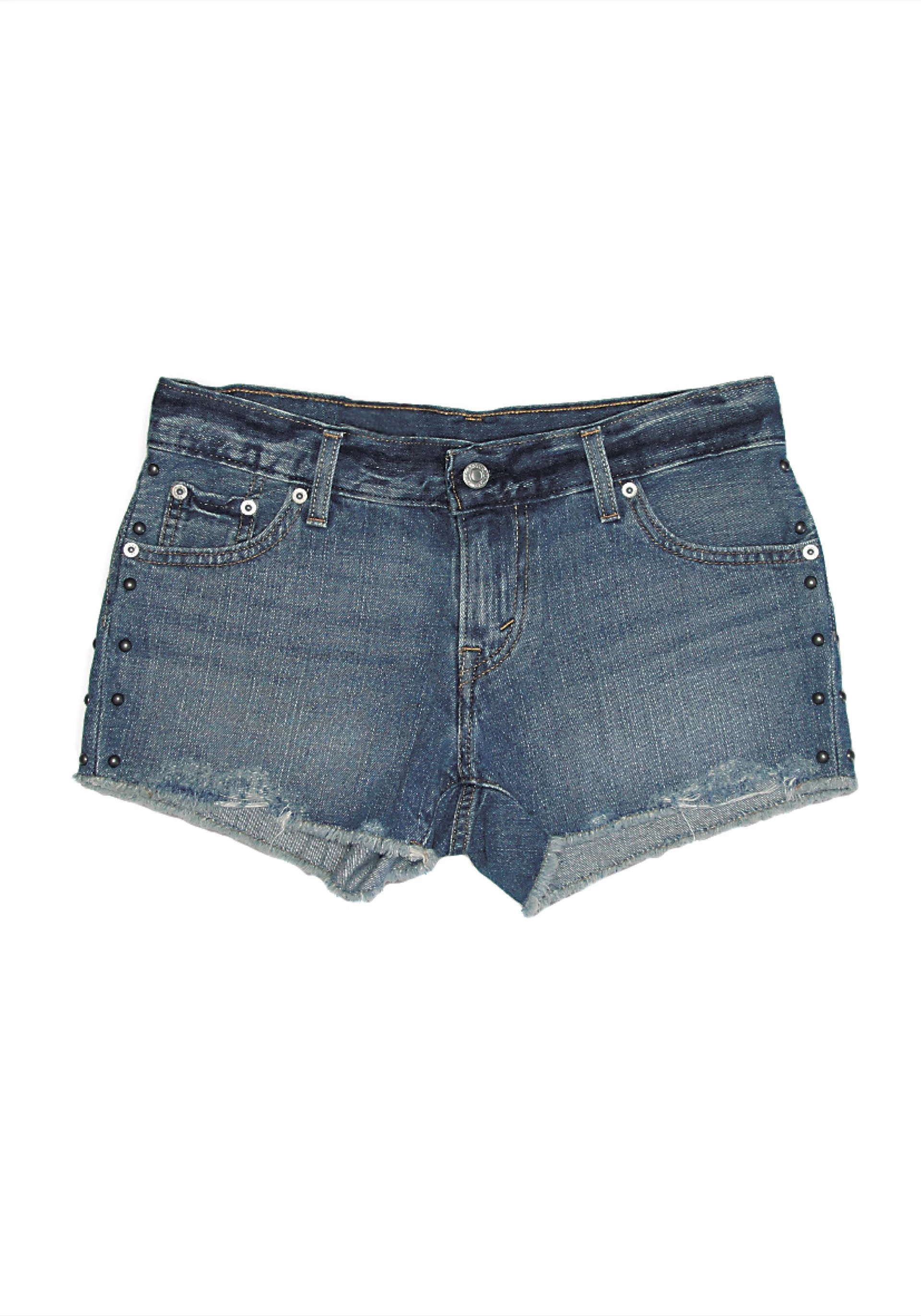 Short de jean con tachas