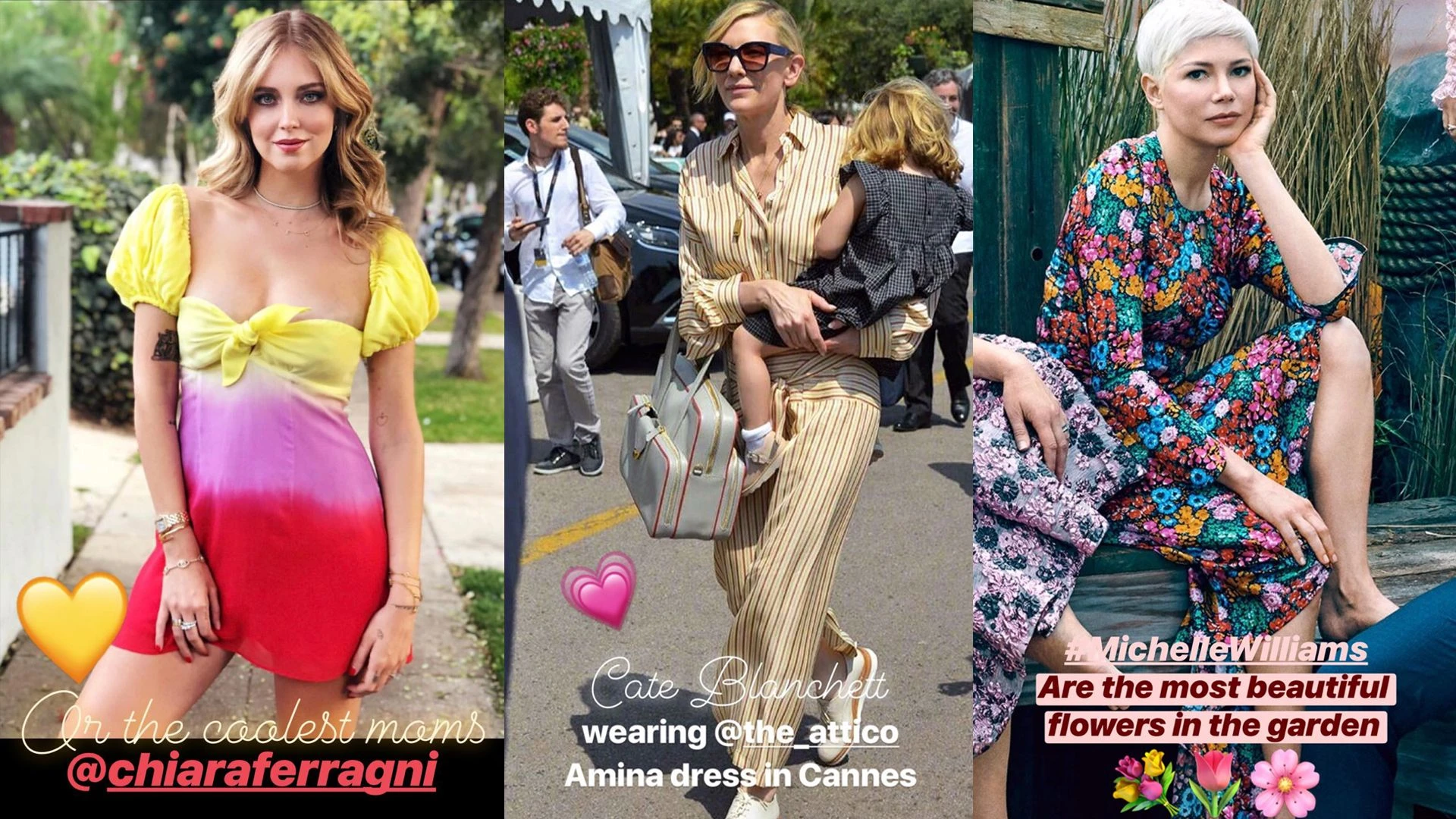 Los posteos de las celebrities en Instagram.