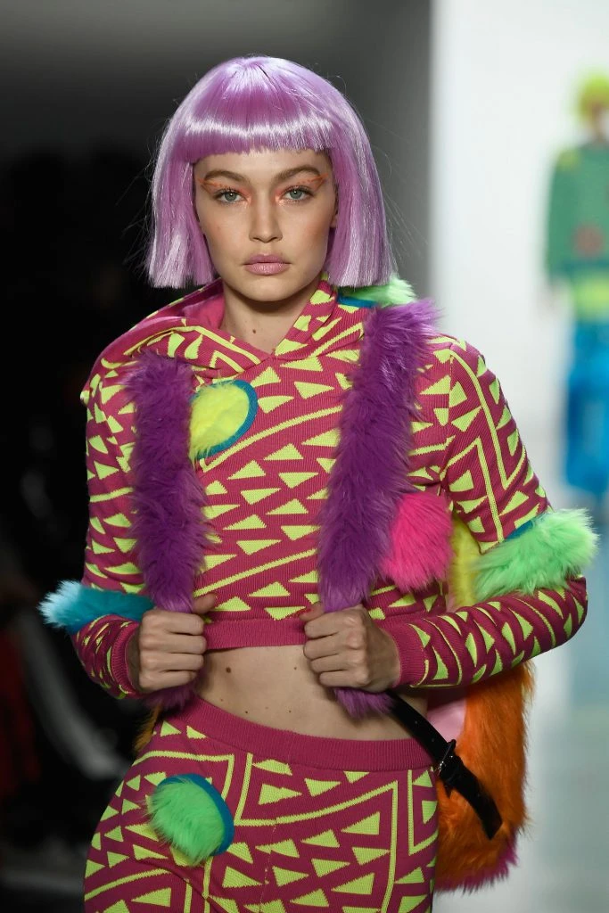 NEW YORK, NY - FEBRUARY 08: A model walks the runway for Jeremy Scott during New York Fashion Week: The Shows at Gallery I at Spring Studios on February 8, 2018 in New York City. Frazer Harrison/Getty Images for New York Fashion Week: The Shows/AFP