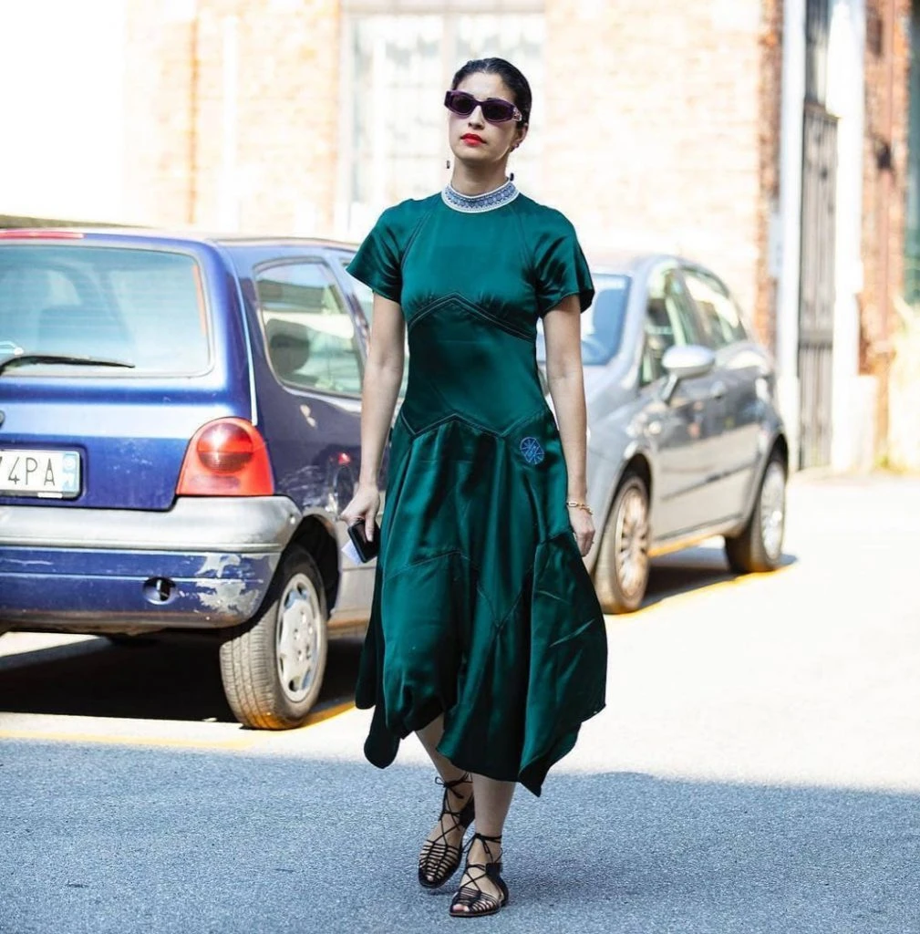 Look verde con negro