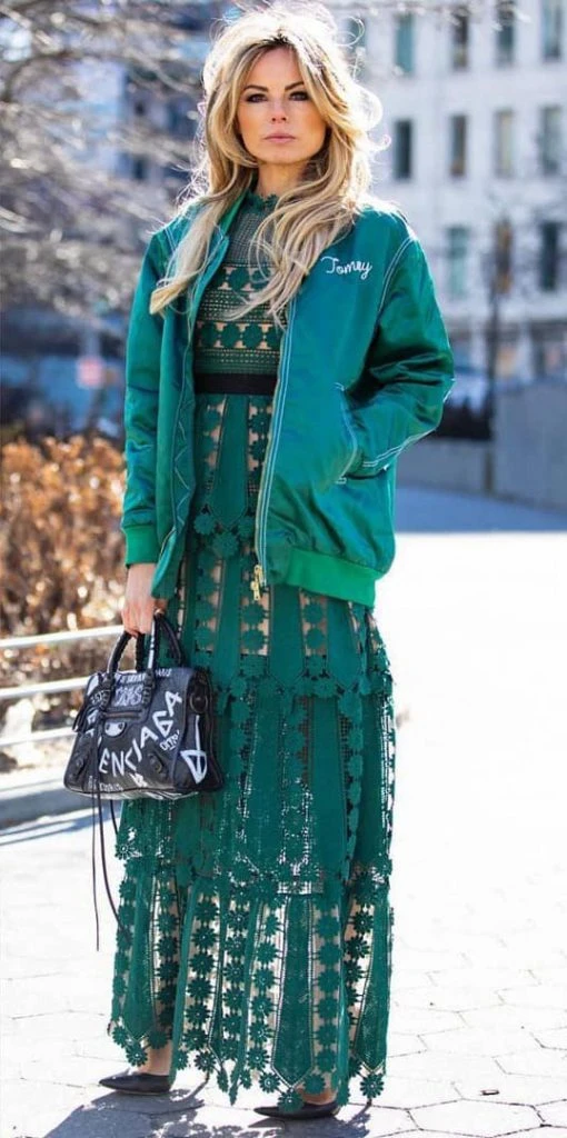 Look verde con negro