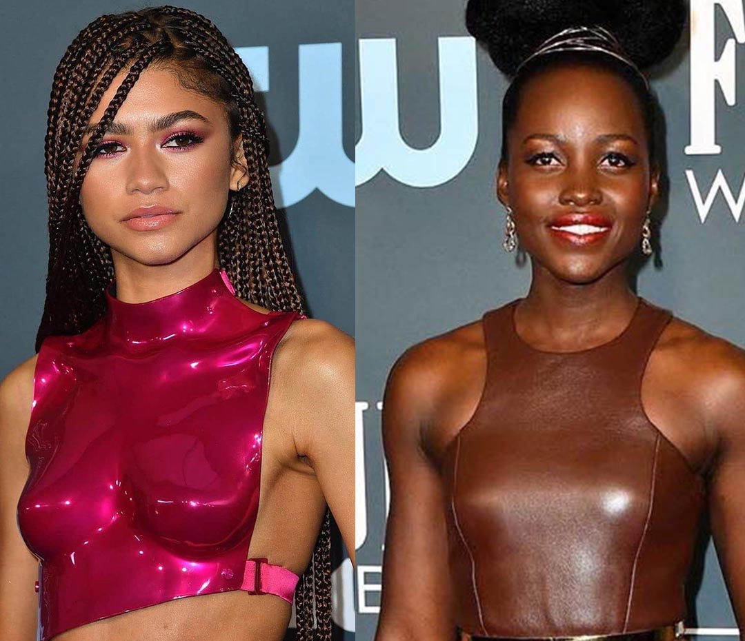 Zendaya y Lupita Nyong'o con la misma fórmula de estilo en los Critics' Choice Awards