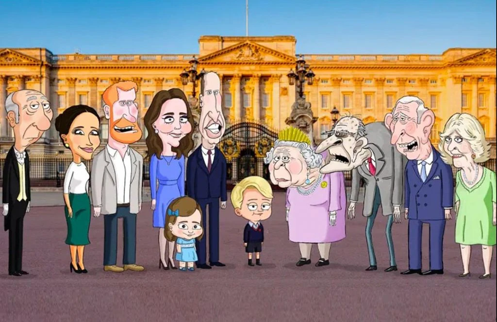 La primera imagen oficial de la serie animada The Prince difundida por HBO Max sobre la familia real británica desde la mirada del pequeño príncipe George. Foto: Fotonoticias. 