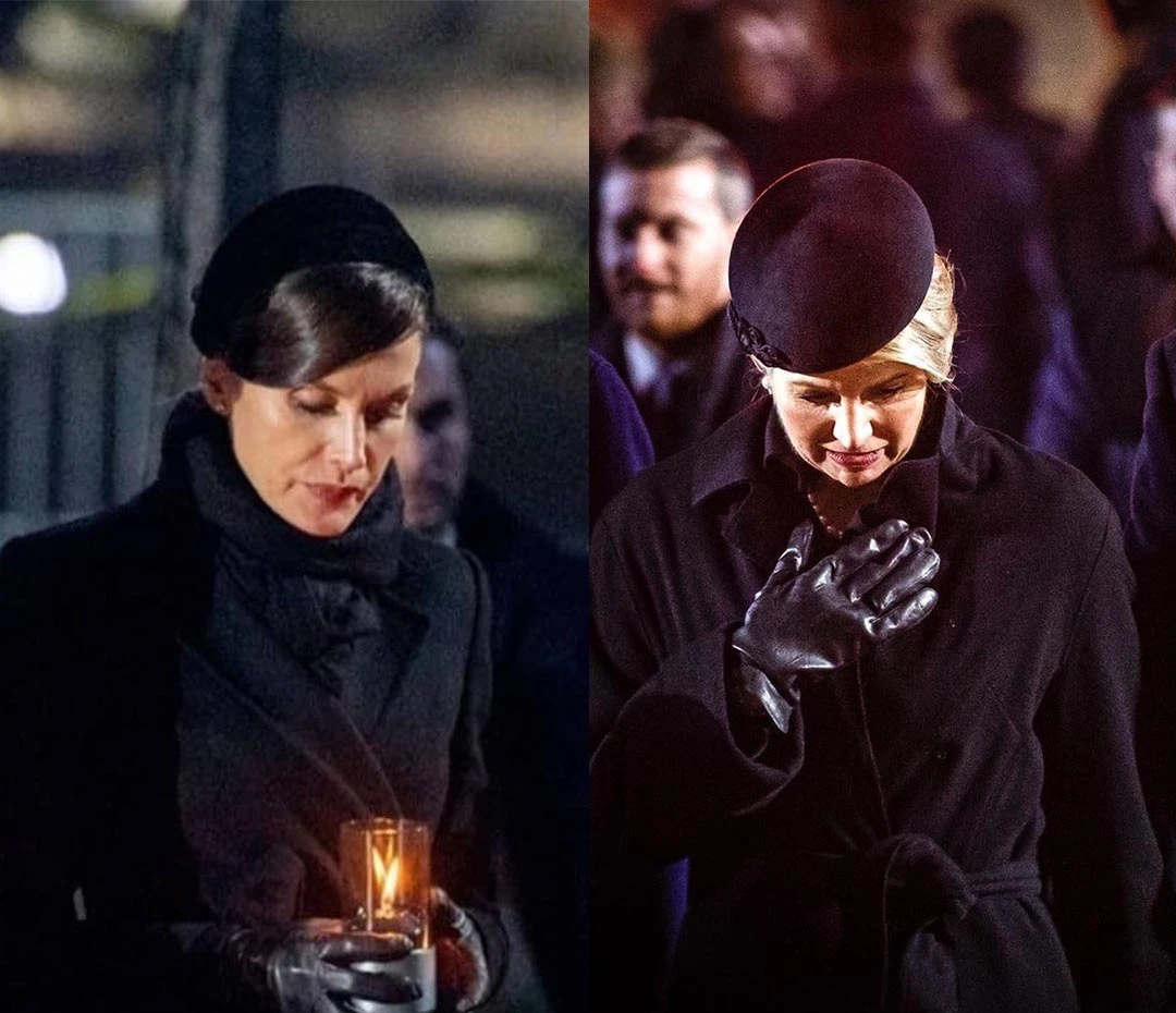 LETIZIA Y MAXIMA DE LUTO