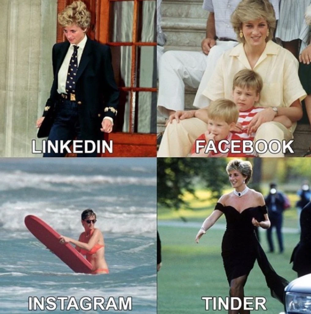 REDES SOCIALES TINDER FACEBOOK LINKEDIN INSTAGRAM