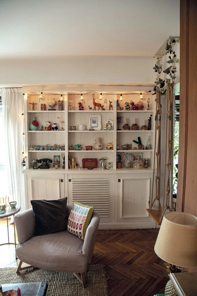 El living del departamento.