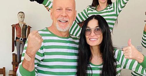 Bruce Willis sorprendió a todos con un mensaje a Demi Moore, su ex: "Te adoramos"