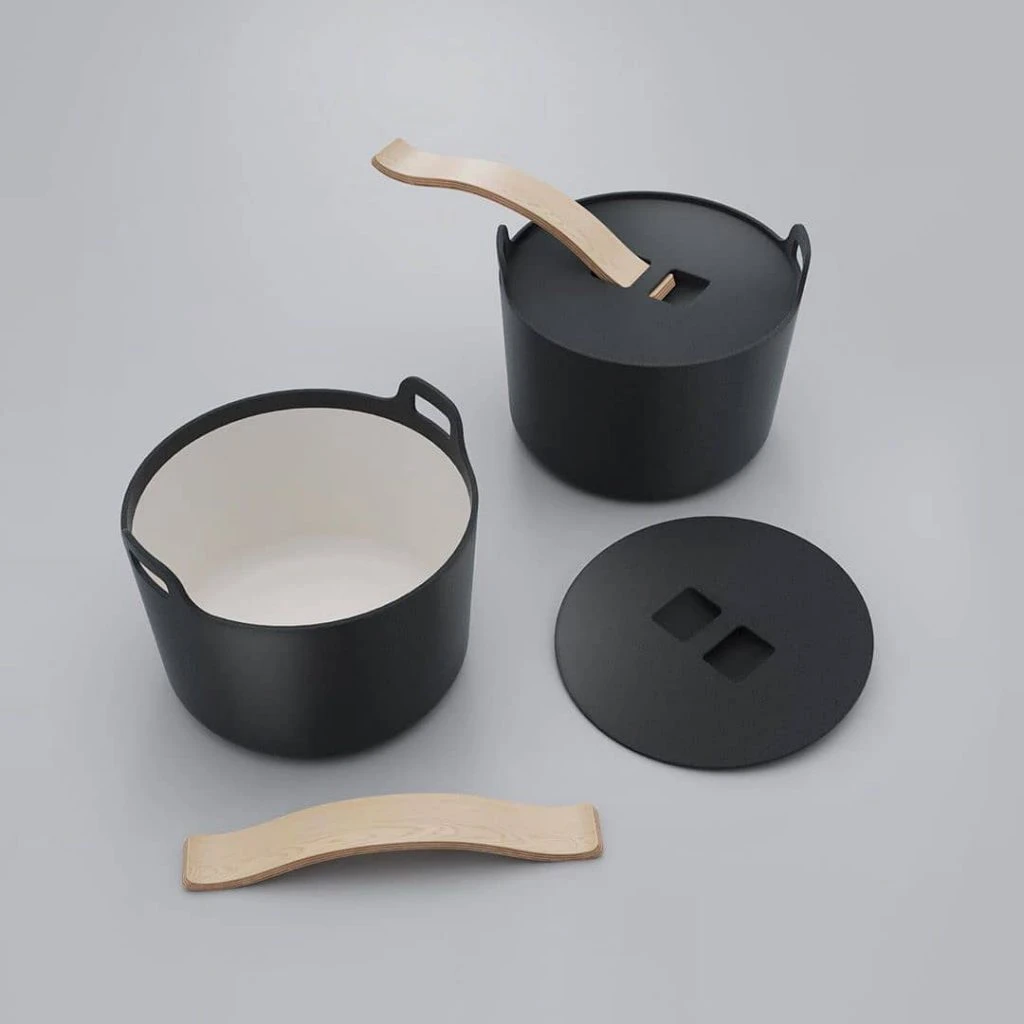 Cacerola de hierro fundido. Diseño