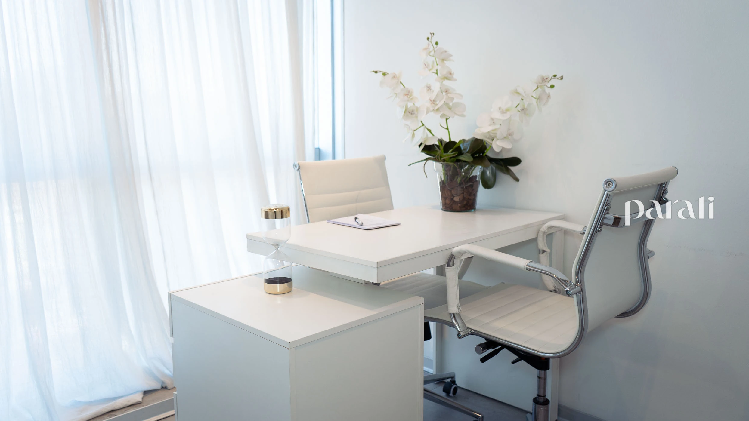 El consultorio en la sucursal de Pilar.