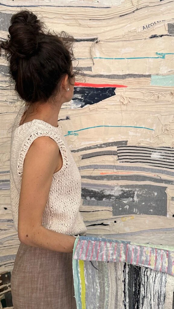 Sabina Tiemroth en su casa taller, en Vicente López. 