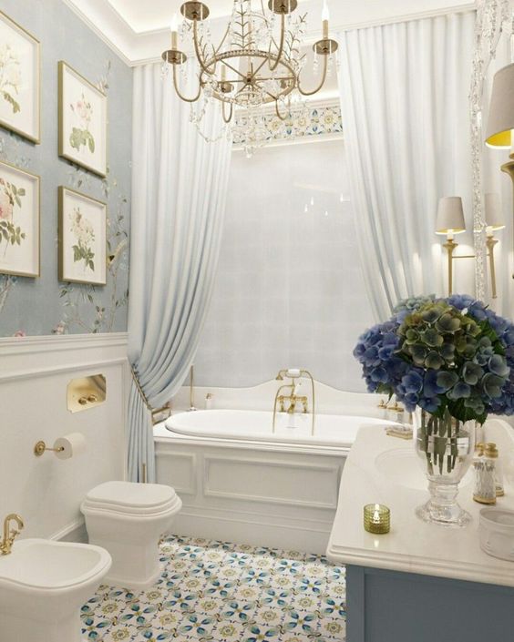 Las 9 cortinas más bonitas para decorar el baño