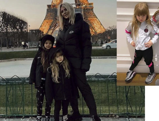 Mirá el look que Francesca e Isabella Icardi eligieron para alentar a su papá