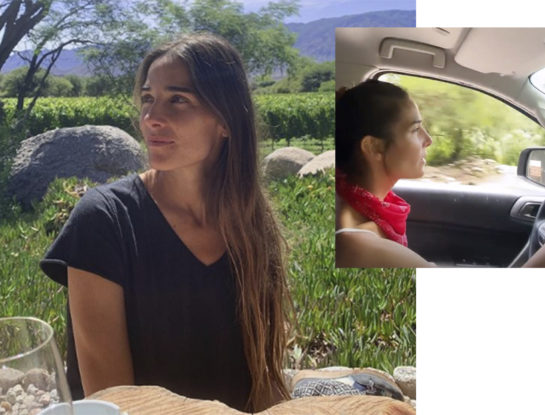 Mientras viaja por nuestro país Juana Viale lleva el accesorio que es tendencia esta temporada