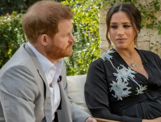 El look (de varios miles de euros) de Meghan Markle para la entrevista con Oprah Winfrey, con guiño a Lady Di