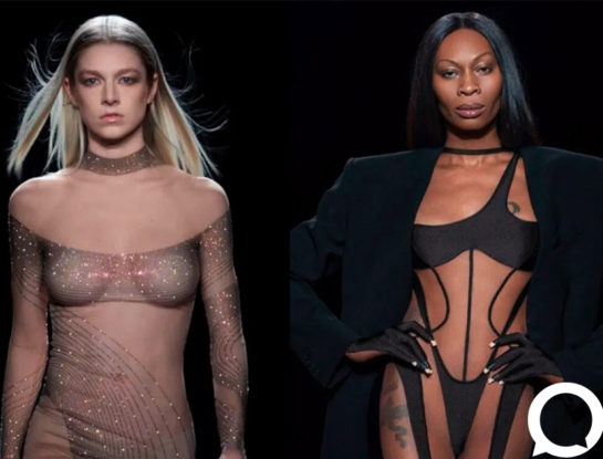 El día que Hunter Schafer y Dominique Jackson, dos modelos trans deslumbraron en la pasarela virtual de Mugler