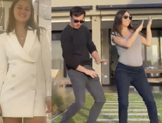 Pampita tuvo una participación especial en el video que le dedicó la familia a Delfina García Moritán por su cumple de 15