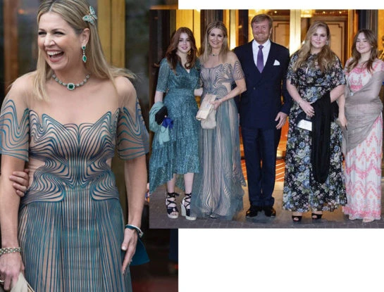 Máxima arrancó el festejo por sus 50 años a puro glamour: ella y sus hijas se lucieron con looks de alto impacto