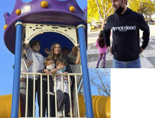 Pampita con su familia y Benjamín Vicuña inauguraron una plaza con el nombre de su hija: "Quería homenajearla en un lugar de mucha alegría, de felicidad"
