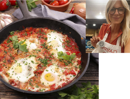 La receta de Shakshuka, el plato de Claudia Fontán que le valió una estrella en MasterChef Celebrity