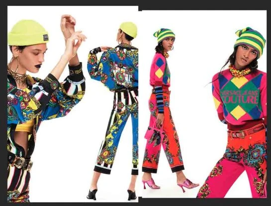 Alta dosis de color y llamativas estampas le dan vida a los grises del invierno en la nueva colección de Versace Jeans Couture