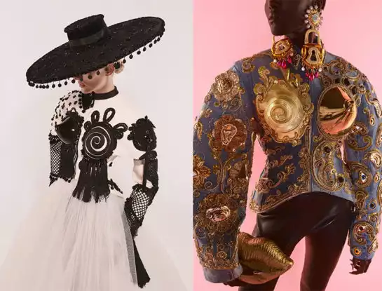 Paris Fashion Week: negro y metal, el dúo estrella de la Alta Costura de Schiaparelli y Azzaro