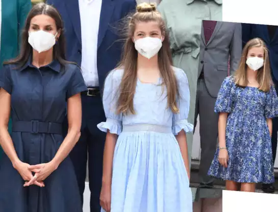 Moda en sintonía: la familia real española eligió la paleta azulada para sus looks más primaverales