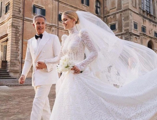 Kitty Spencer, la sobrina de Lady Di, usó 5 vestidos en su casamiento: el principal estaba inspirado en el diseño que llevó Grace Kelly en su boda